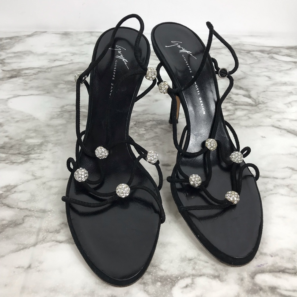 Giuseppe Zanotti High Heeled Mule Crystal Sandals - Picture 3 of 7
